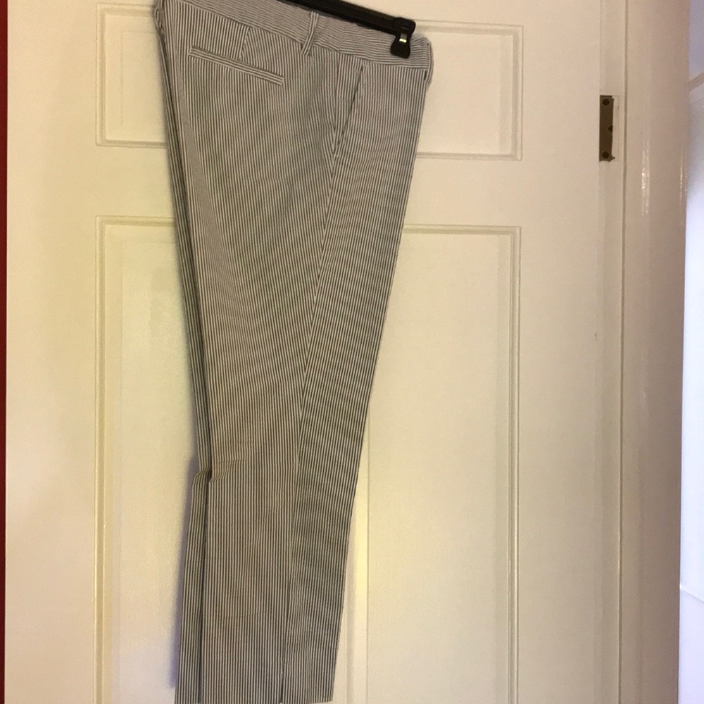 Capri pants in size 12 in white and blue